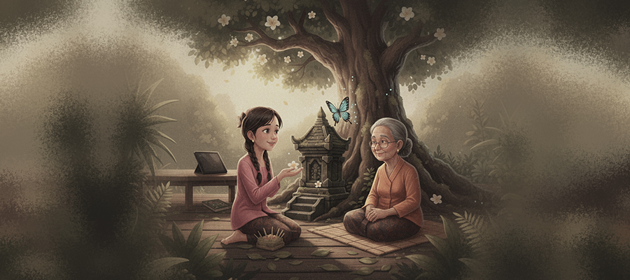 cerita pohon jepun tua