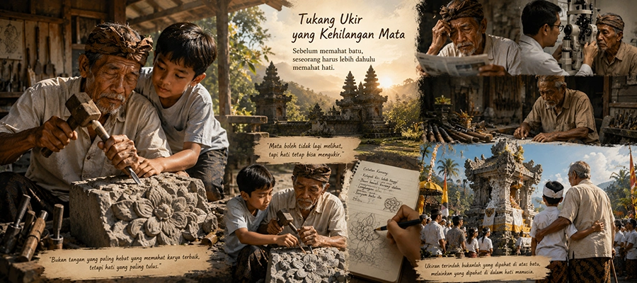 Cerpen Bali sang pemahat batu